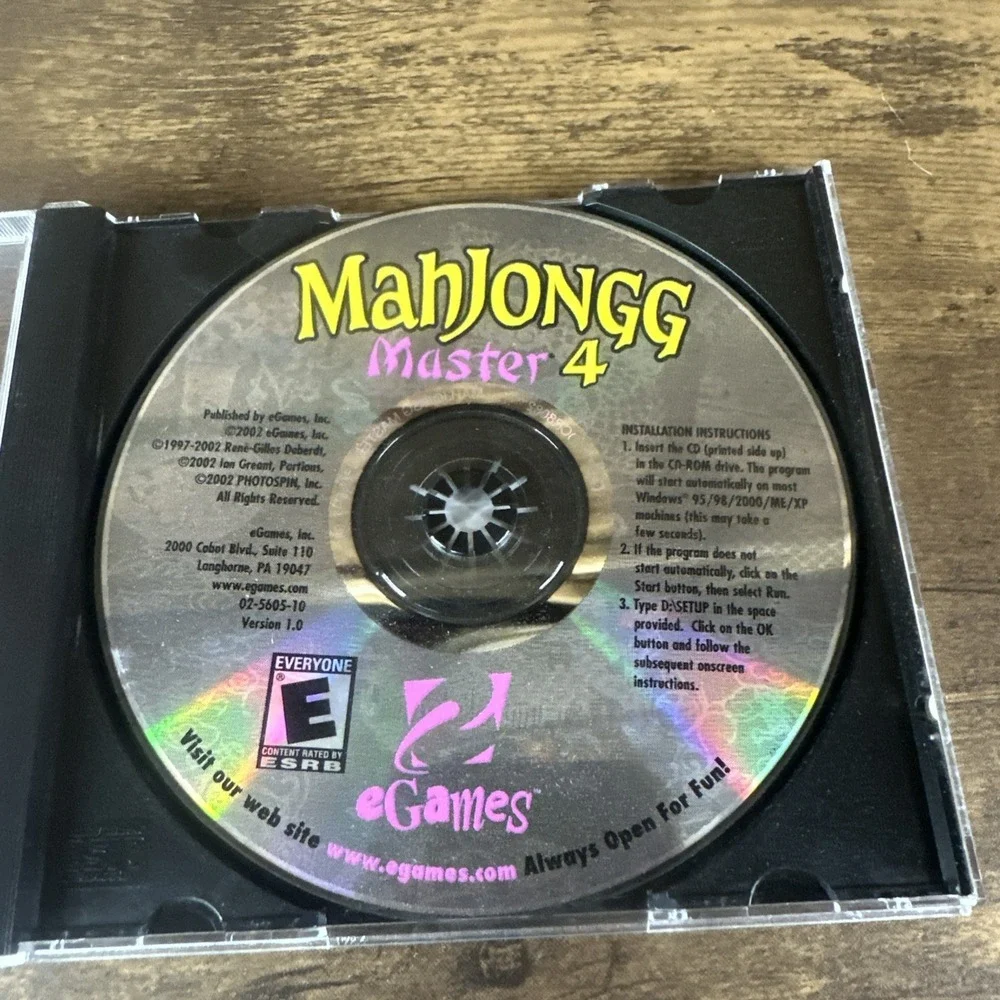 Rare Mahjonggg Master 5 PC CD- Rom Tested & Working Fast And Safe Shipping
